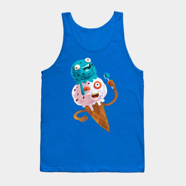 Crazy Ice Cream Tank Top by washburnillustration